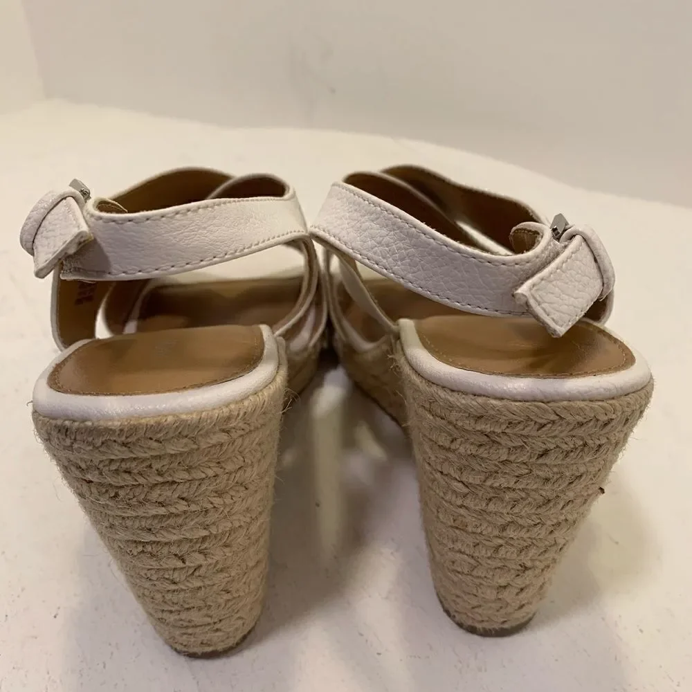 Apt.9 white wedge espadrille sandals women’s 9